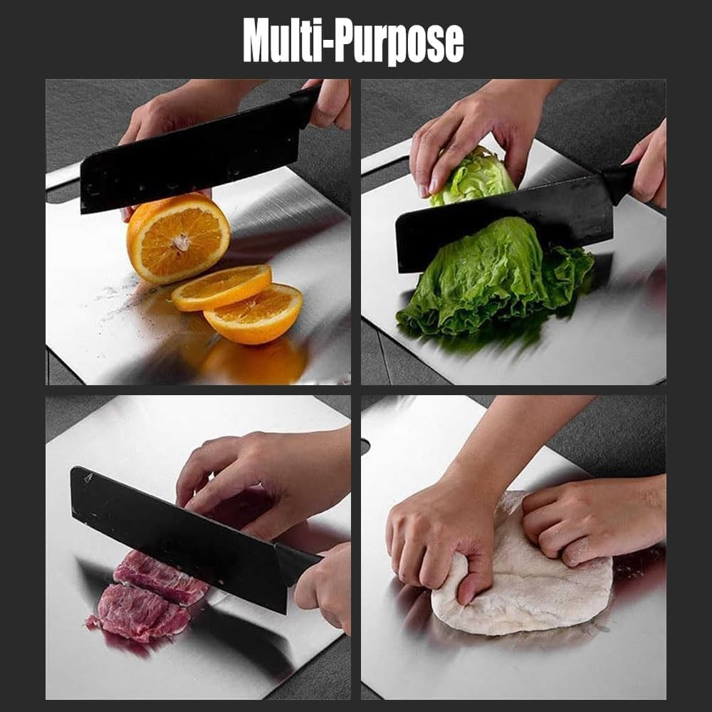 Four reference examples: fruit, vegetables, meat, and dough preparation